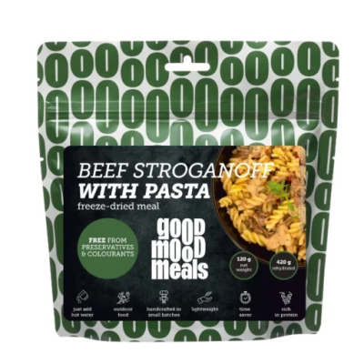 GoodMoodMeals (liellopa gaļas befstrogonovs ar makaroniem)