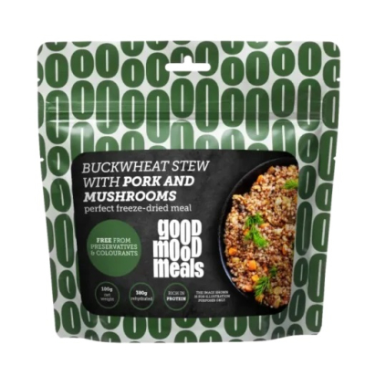 GoodMoodMeals (griķu sautējums ar cūkgaļu un sēnem)