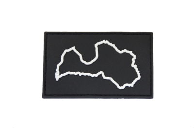 PVC uzšuve Latvijas konturs (melna)