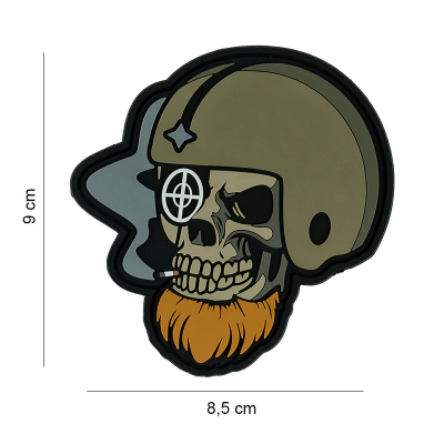 Uzšuve PVC Bearded skull pilot