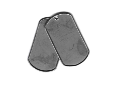 Metāla plāksnītes - ID žetoni (1gab.)