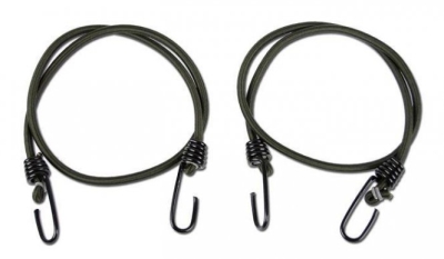 Elastīga stiprinājuma virve ar āķiem Mil-tec 2gab (zaļa)