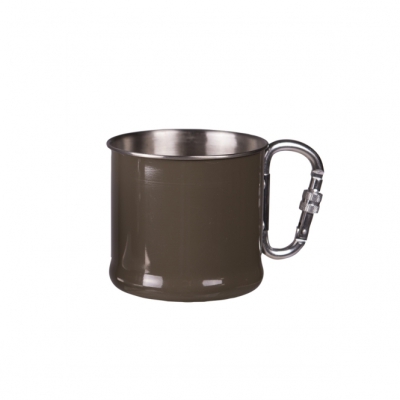 Krūze ar karabīni MilTec 500ml (zaļa)