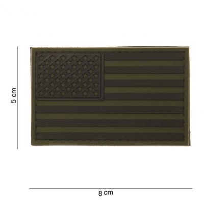 Emblēma PVC USA Flag (zaļa)
