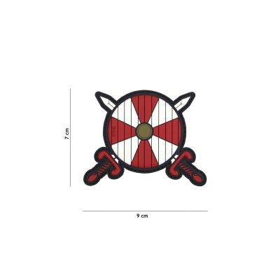 Uzšuve PVC Viking Shield (sarkana)