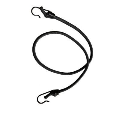 Elastīga virve ar āķiem (melna)