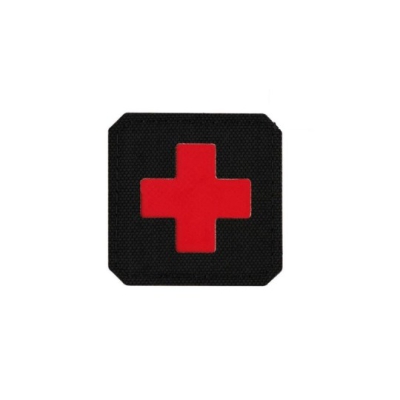 M-Tac uzšuve Medic Cross (sarkans/melns)